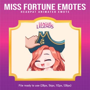 Miss Fortune League of Legends Kopfpat emote für Twitch | League of Legends animierte Emotes
