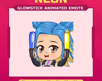 Neon Valorant glow stick emote for twitch | Twitch Animated Emotes