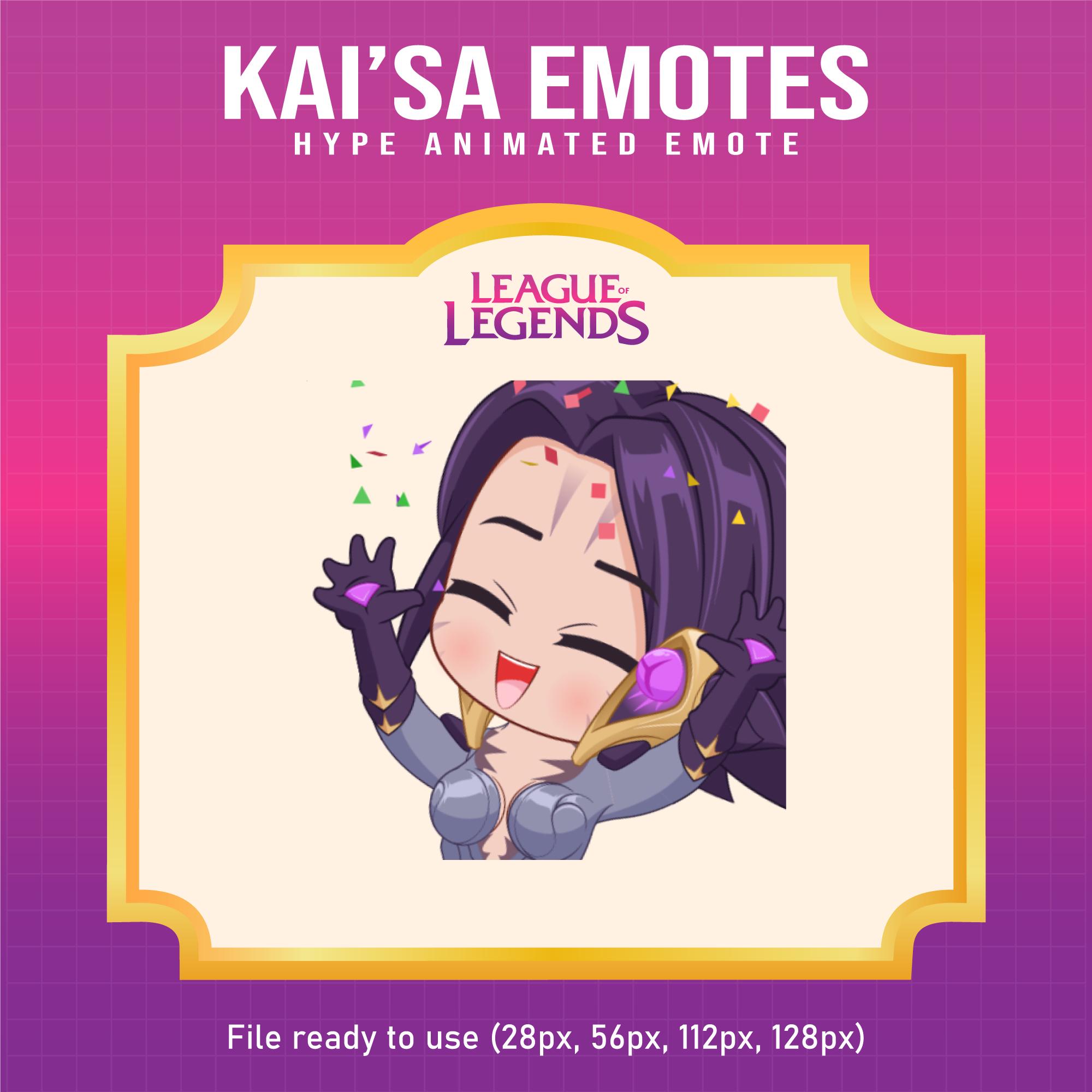 Kai'sa League of Legends Hype emote for Twitch | League of Legends animated emotes