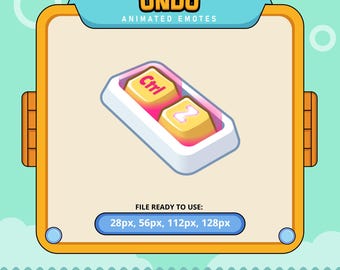 Undo Animated Emote for Twitch, Kick, Discord (Digital Download)