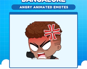 Emotka „Wściekły Bangalore” | Animowane emotikony Apex Legends z Twitcha (do pobrania cyfrowego)