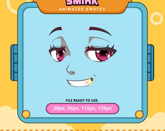 Smirk Animated Emote for Twitch, Discord, Kick (Digital Download)