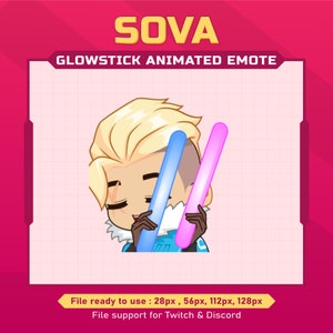 Sova Valorant Glowstick animiertes Emote für Twitch | zuckendes animiertes Emote
