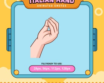 Italian Hand animated emotes | twitch emotes | kick emotes | emoji discord