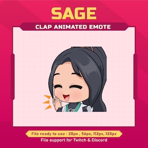 Sage Clap Animiertes Emote für Twitch (Digitaler Download)