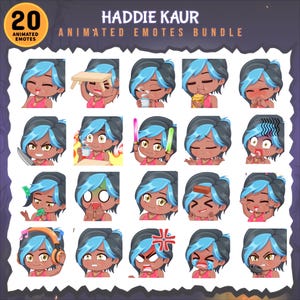 Haddie Kaur Dead by Daylight Animated emotes bundle / 20 DBD Twitch Emote