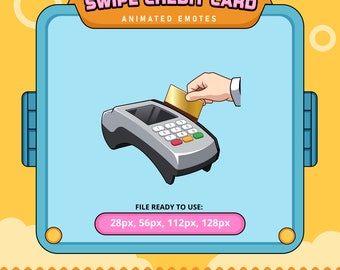 Swipe Credit Card Animated Emote | Twitch, Discord (Digital Download)