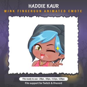 Haddie Kaur dead by daylight Wink Fingergun emotes / DBD Twitch Emote