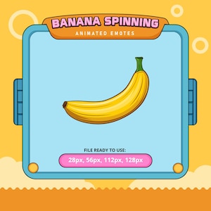Banana Spinning animated emotes | twitch emotes | kick emotes | emoji discord