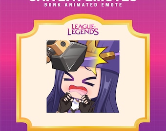 Caitlyn Bonk Animated Emote for Twitch | League of Legends (Digital Download)