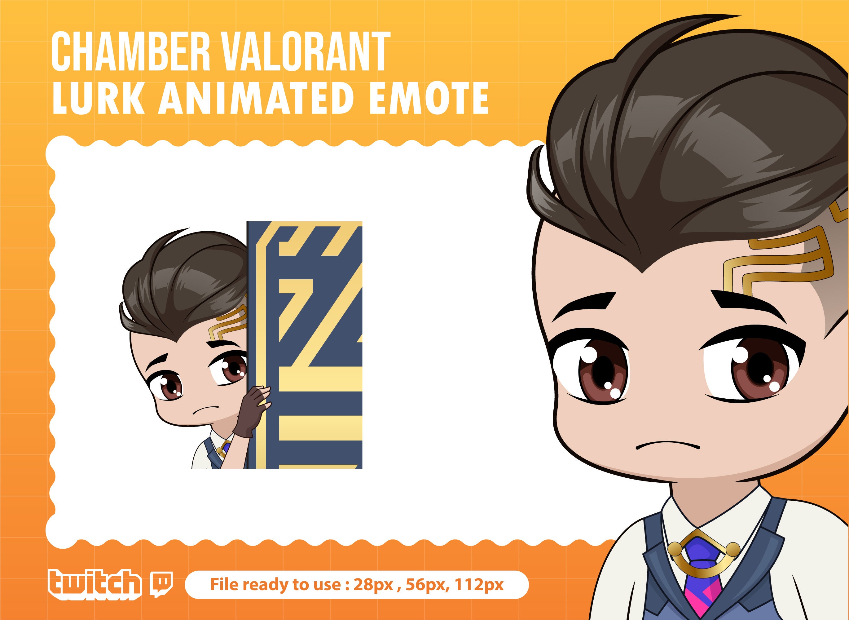 Chamber Valorant Lurk Animated Emote for Twitch Twitch - Etsy