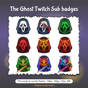 The Ghost sub badges for twitch / twitch sub badges