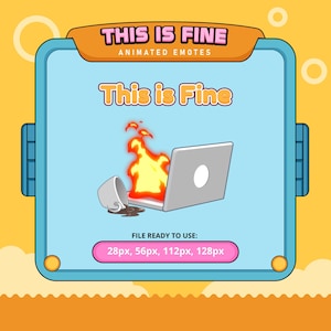 This is Fine animated emotes | twitch emotes | kick emotes | emoji discord
