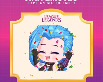 Jinx Hype Emote for Twitch | Animated League of Legends (Digital Download)