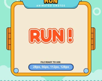 Run Animated Emote | Twitch, Discord Emoji (Digital Download)