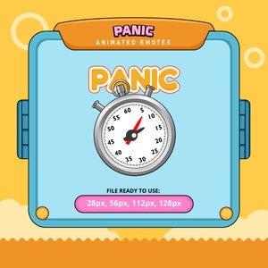 Panic animated emotes | twitch emotes | kick emotes | emoji discord