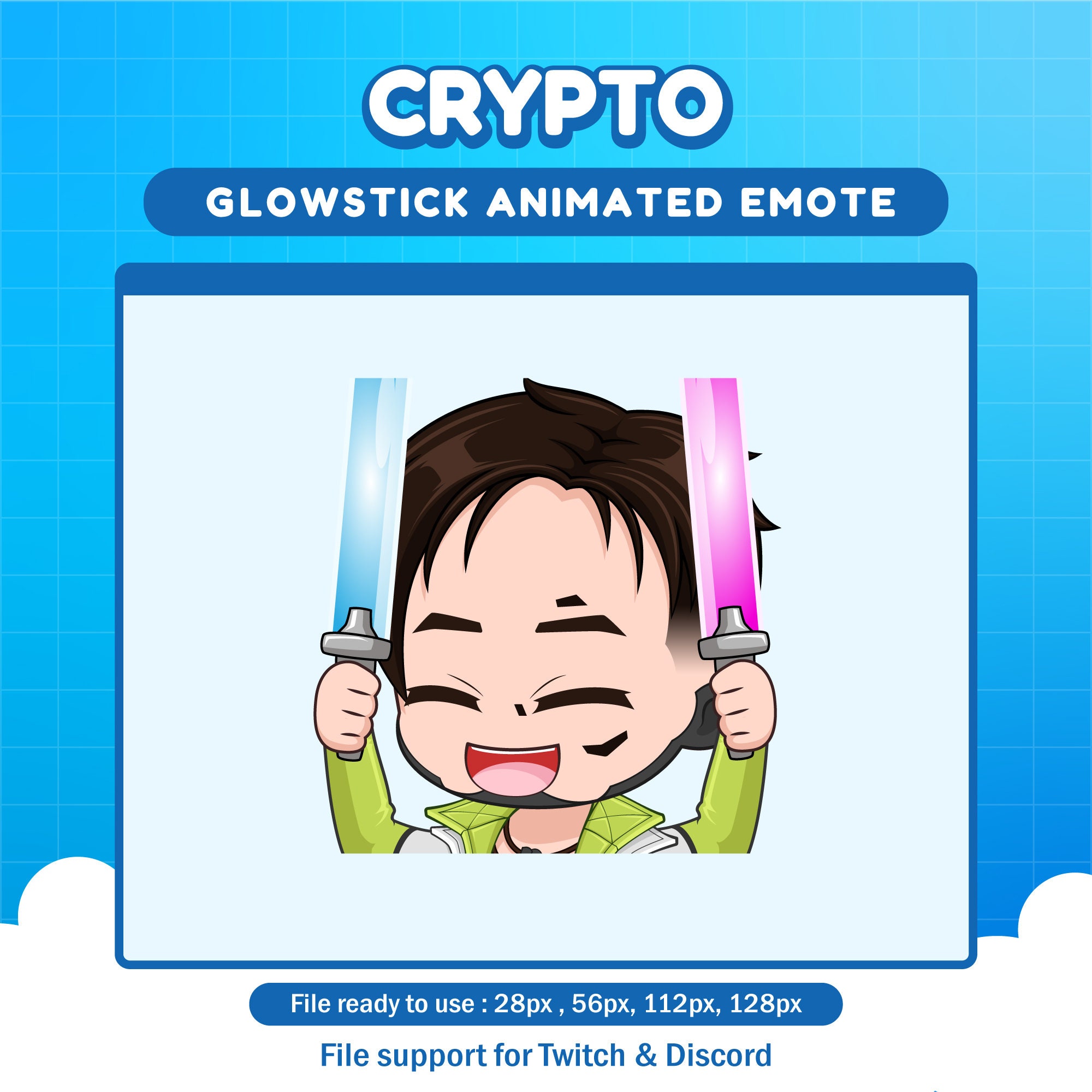 Crypto Apex Legends glowstick emote for twitch | Apex animated emotes
