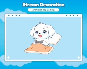 Dog Gaming  Stream Decoration | animated stream decoration