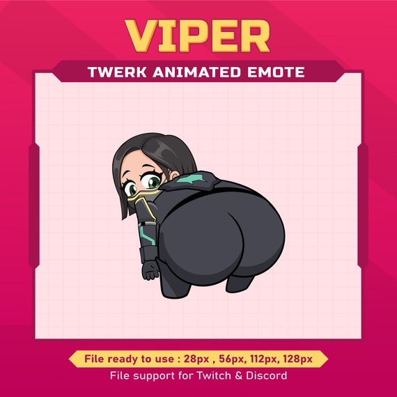 Viper Valorant Twerk Animated Emote for Discord (Digital Files)