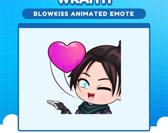 Wraith Apex Legends kiss emote for twitch | Apex animated emotes