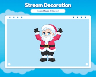 Animated Santa Claus Stream Decoration (Digital Download)