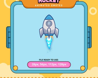 Rocket Animated Emote | Twitch, Discord Emoji (Digital Download)