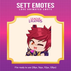 Sett League of Legends Love emote for Twitch | League of Legends animated emotes