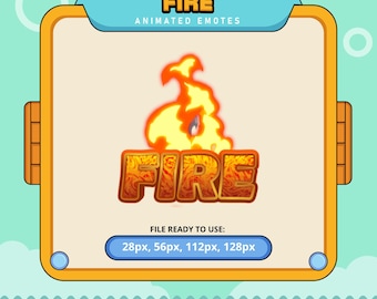Animated Fire Emotes for Twitch | Kick | Discord (Digital Download)
