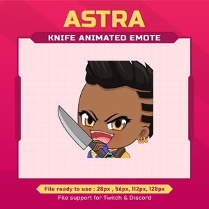 Astra Valorant Knife animated emote for twitch | twitch animated emotes