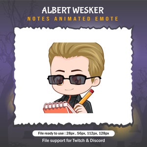 Albert Wesker dead by daylight notes emote / DBD Twitch Emote