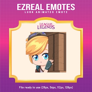 Ezreal League of Legends Lurk emote for Twitch | League of Legends animated emotes