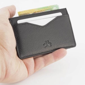 Genuine Premium Leather Slim Credit Card Notes Holder