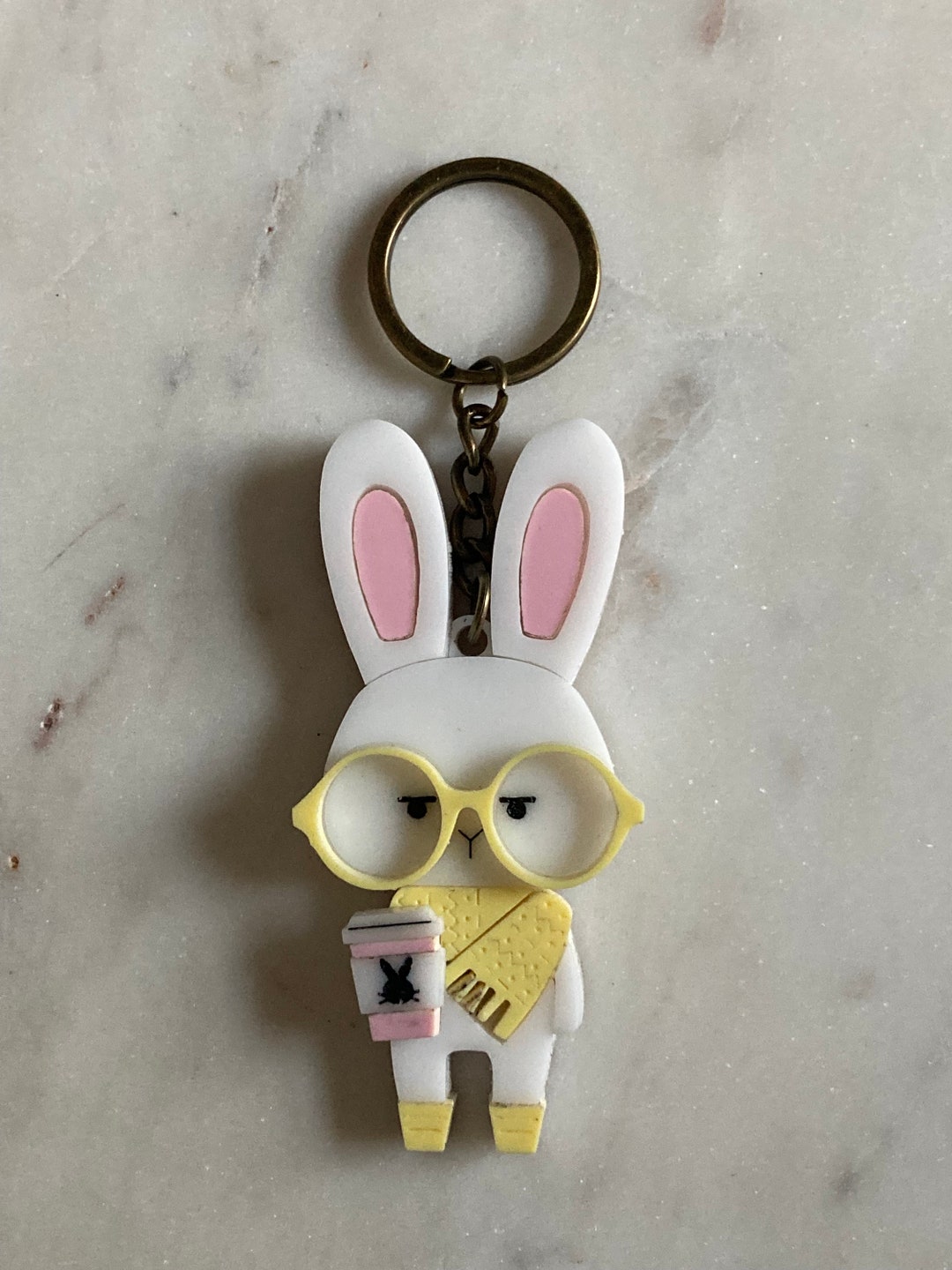 Animal Keychain Bunny Rabbits Keychain Gift for Her Birthday Gift