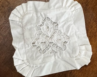Shabby Chic Lace Doll Pillow Case Excellent Vintage Condition