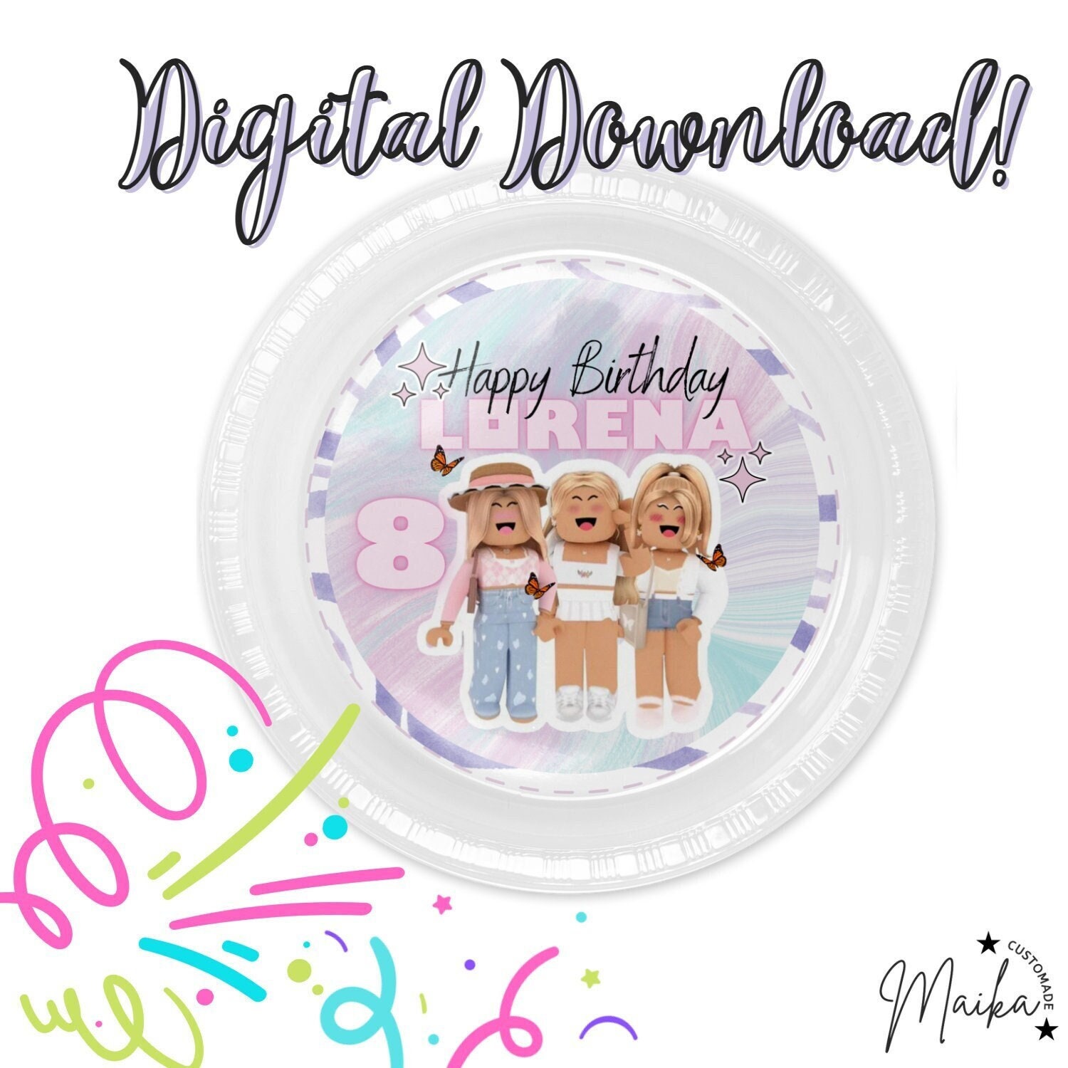 Roblox Birthday Plate Roblox Theme Event Plastic clear -  Portugal