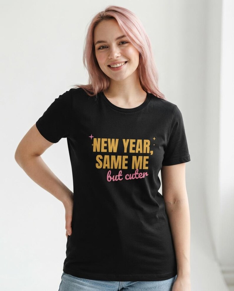 Funny New Year Shirt, New Year Same Me Tee, But Cuter or Just More Handsome afbeelding 5