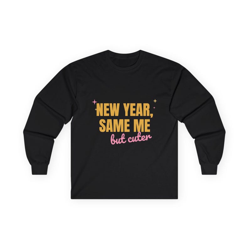 Funny New Year Shirt, New Year Same Me Tee, But Cuter or Just More Handsome afbeelding 3