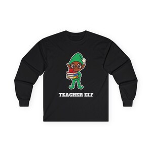 Teacher Elf Christmas Shirt, Cute Teacher Holiday Tee, Teacher Gift, Xmas Elf Top afbeelding 2