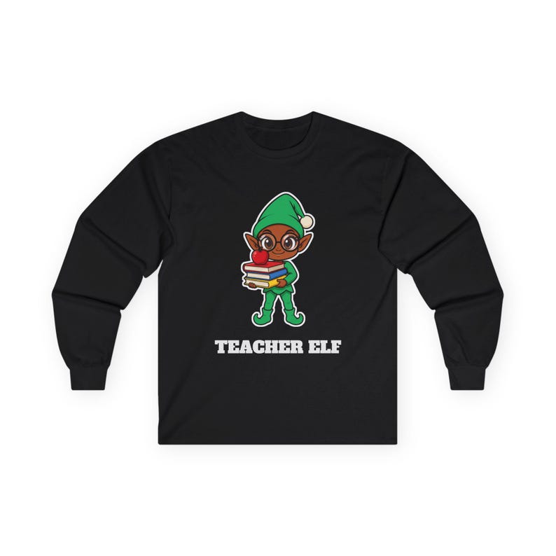 Teacher Elf Christmas Shirt, Cute Teacher Holiday Tee, Teacher Gift, Xmas Elf Top afbeelding 2