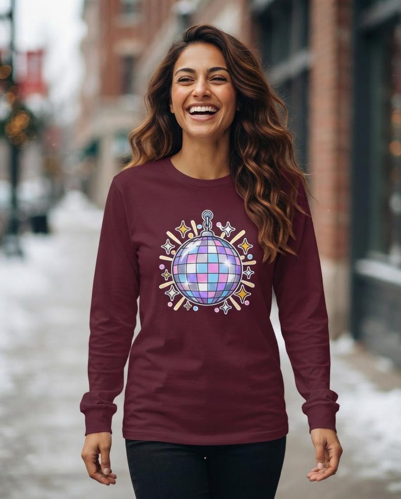 Disco Ball New Year Shirt, Hello 2027 Tee, NYE Party Top, New Year Gift image 8