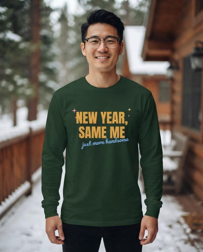 Funny New Year Shirt, New Year Same Me Tee, But Cuter or Just More Handsome afbeelding 12