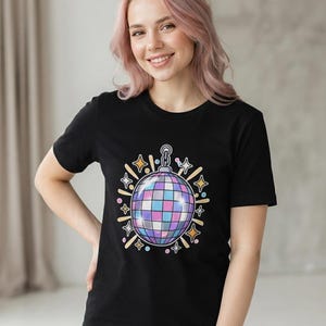 Disco Ball New Year Shirt, Hello 2027 Tee, NYE Party Top, New Year Gift image 3
