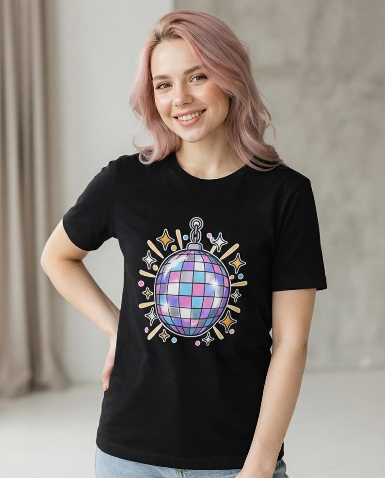 Disco Ball New Year Shirt, Hello 2027 Tee, NYE Party Top, New Year Gift image 3