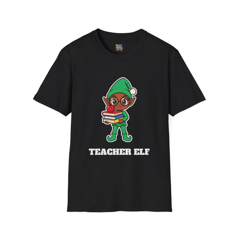 Teacher Elf Christmas Shirt, Cute Teacher Holiday Tee, Teacher Gift, Xmas Elf Top afbeelding 1