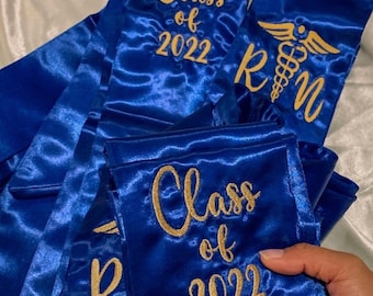 Graduation Stoles, Custom, Embroidery