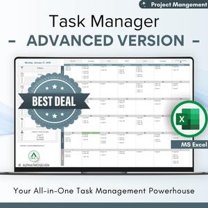 Task Planner: Project Management Dashboard (Excel Template)