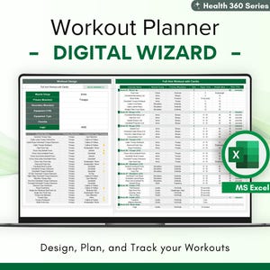 Workout Planner: Customizable Excel Template (Digital Download)