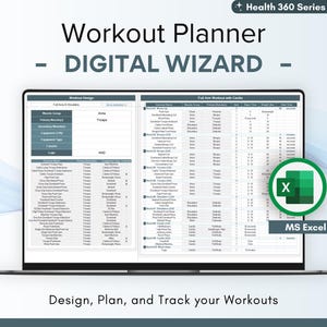Workout Planner: Customizable Excel Template (Digital Download)