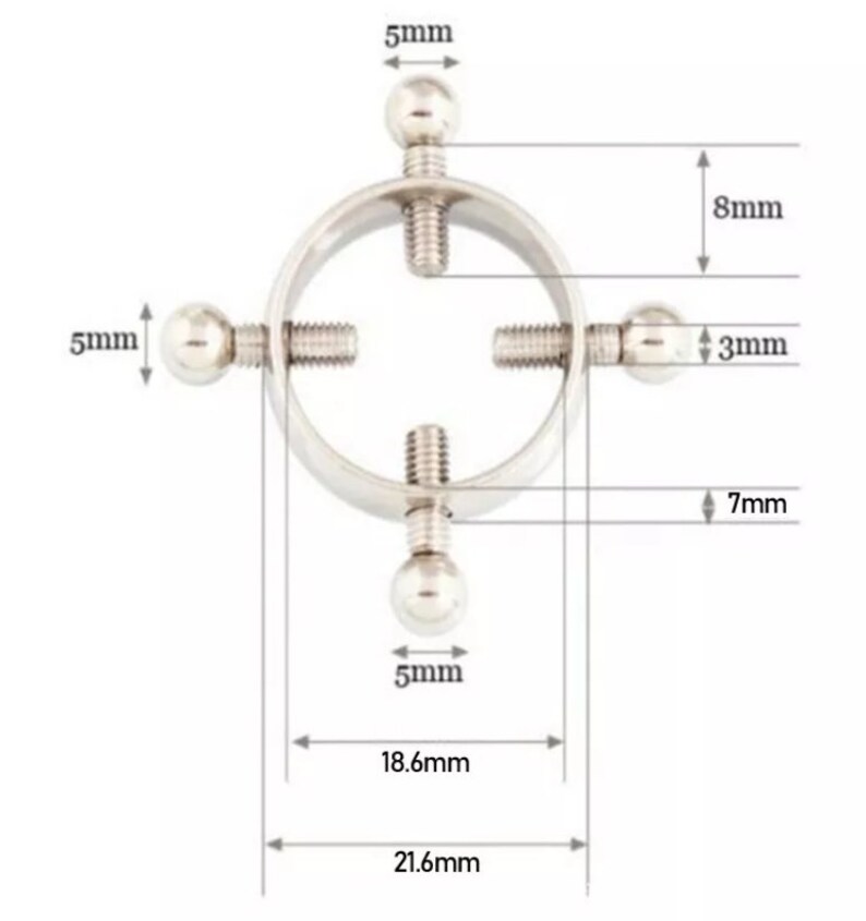 Four Screw Nipple Jewlery Etsy