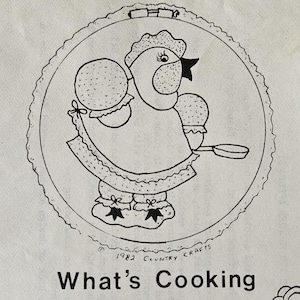 Pattern - What's Cooking Applique Pattern, 18 inch, Physical Pattern